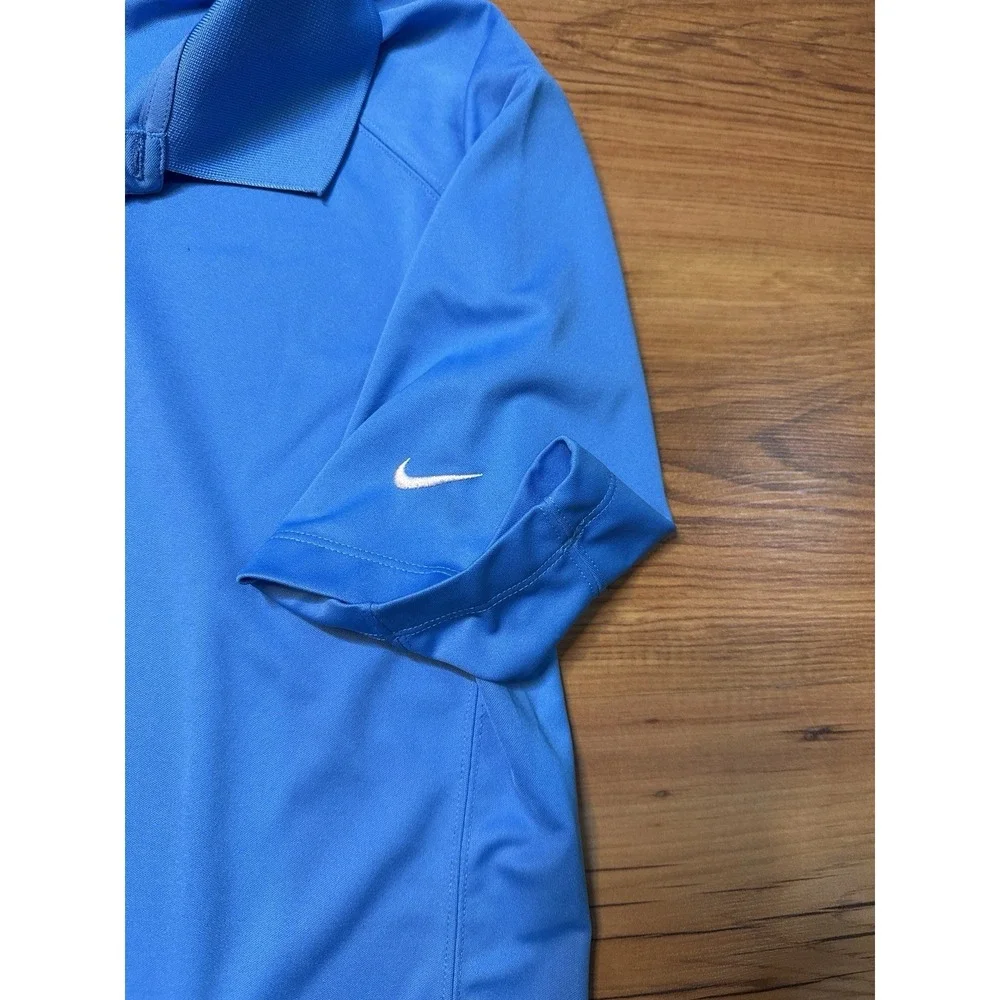 Nike Golf Polo Shirt Men's Small Blue Dri-Fit Short Sleeve Tour Perfomance